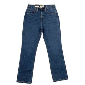 NEW Kirkland Signature Womens 8 High-Rise Straight Fit Jeans Blue Denim Cotton